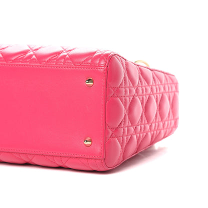 Christian Dior Lambskin Cannage Medium Lady Dior Pink 10 of 12