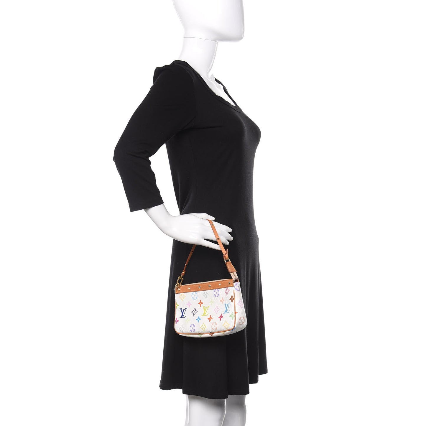 Monogram Multicolor Pochette Accessories White