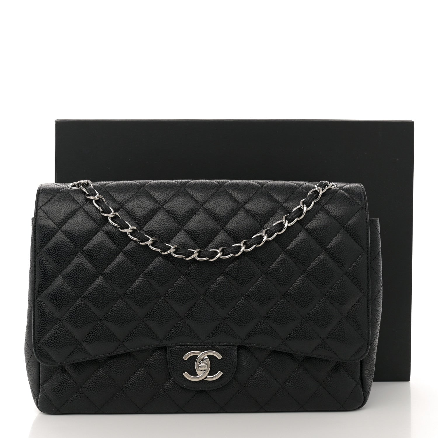 Chanel Caviar Quilted Maxi Double Flap Black 16 of 16
