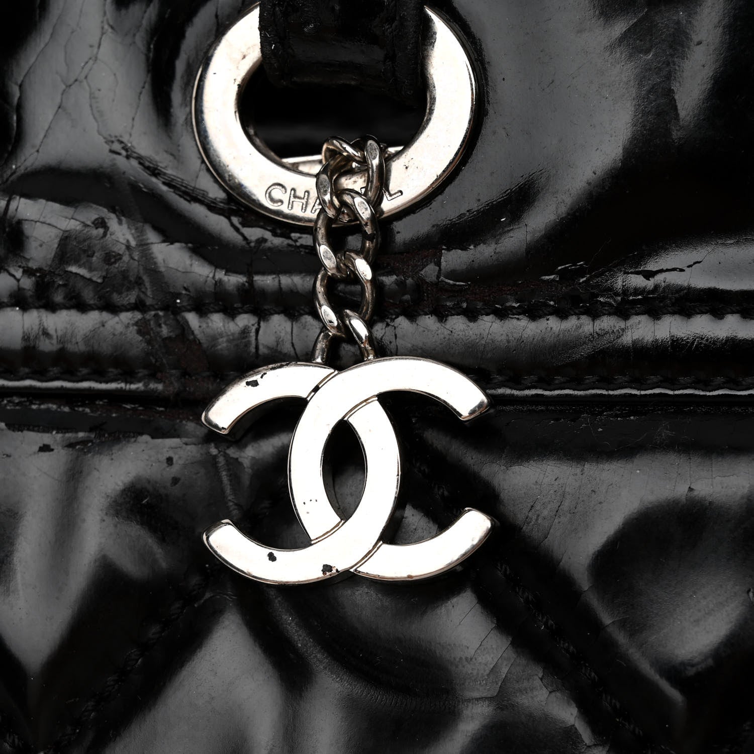 Chanel Vinyl Quilted Large Paris Biarritz Tote Black 12 of 15