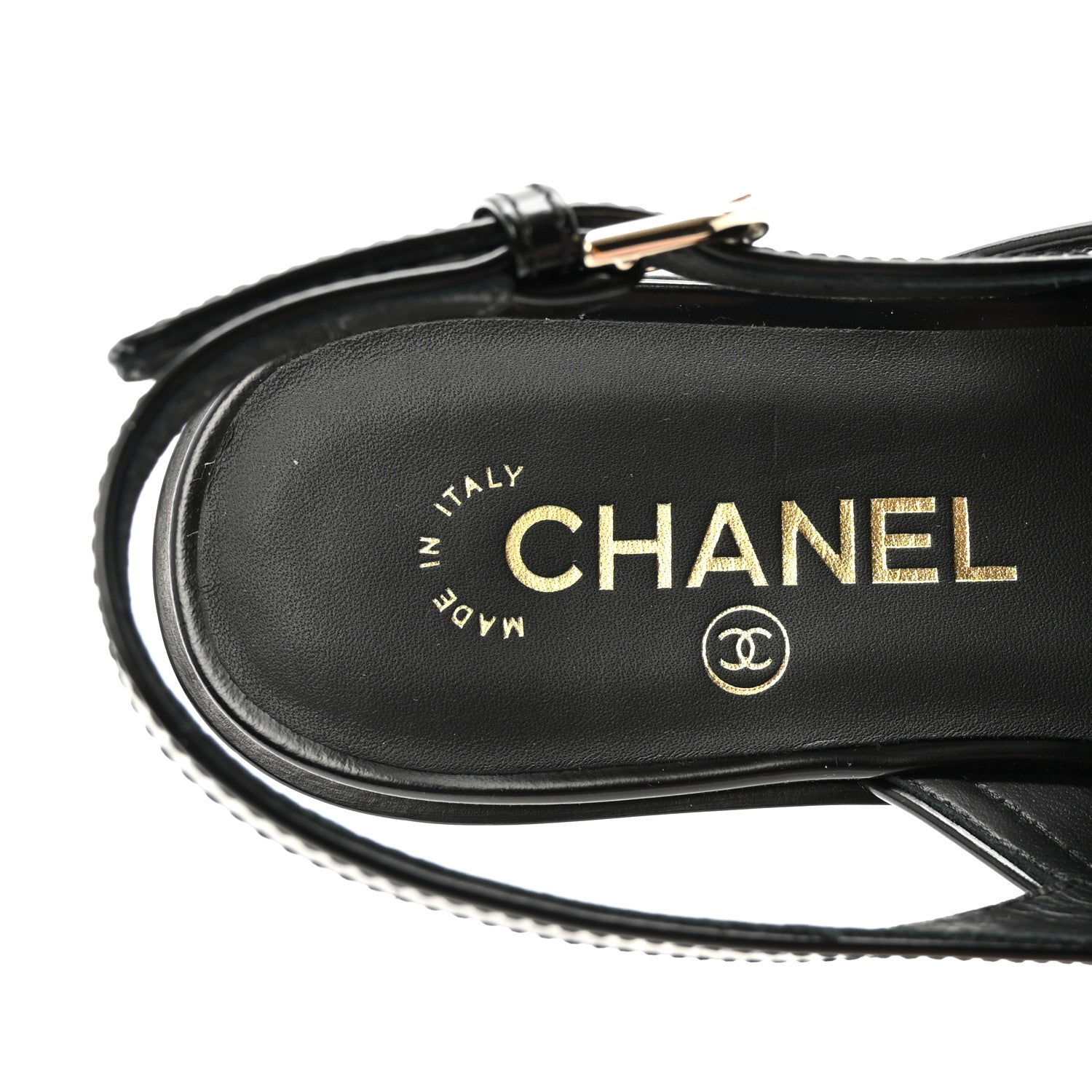 Chanel Shiny Calfskin Slingback Loafers 40.5 Black 8 of 10