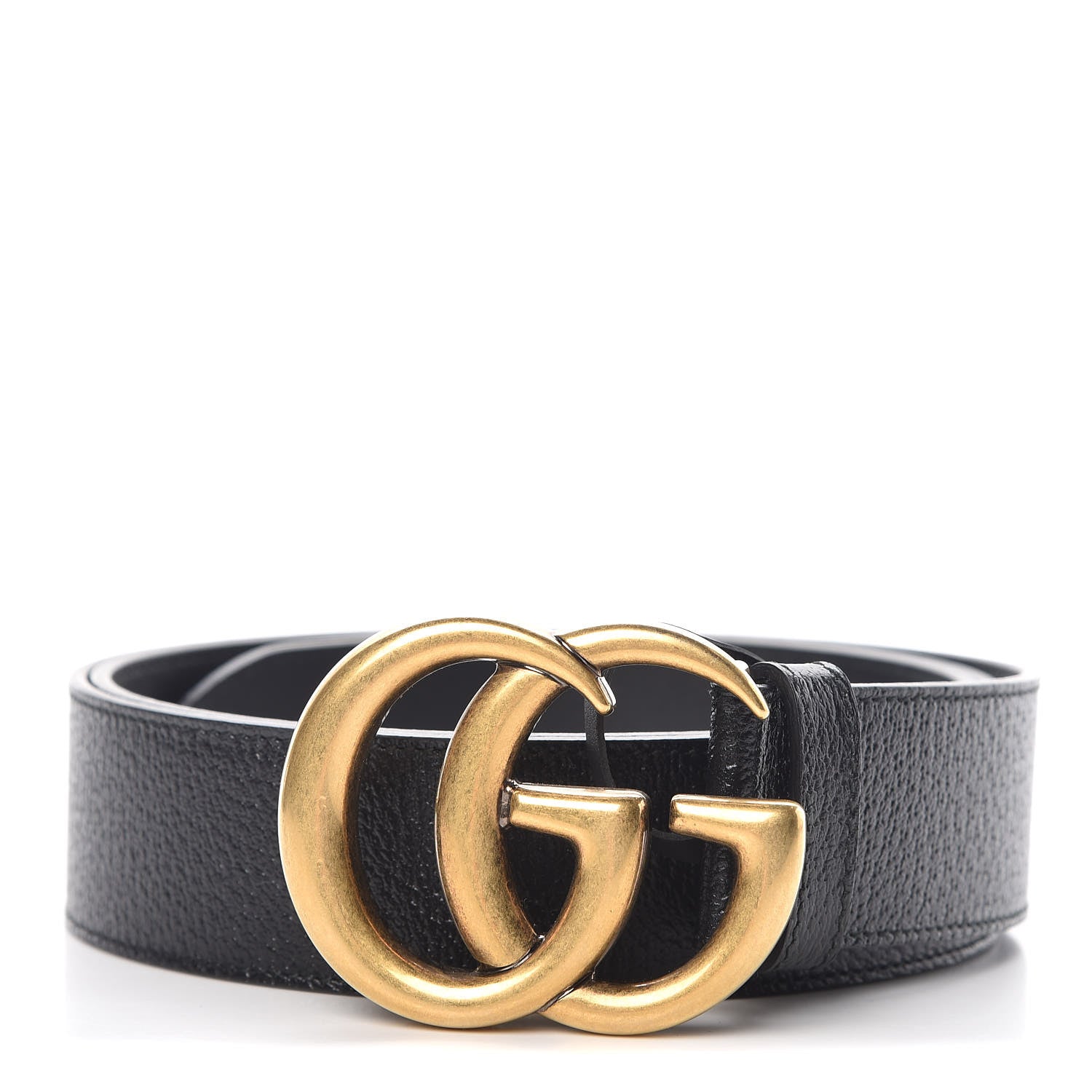 Gucci Textured Calfskin Double G 40mm Belt 105 42 Black 1 of 7