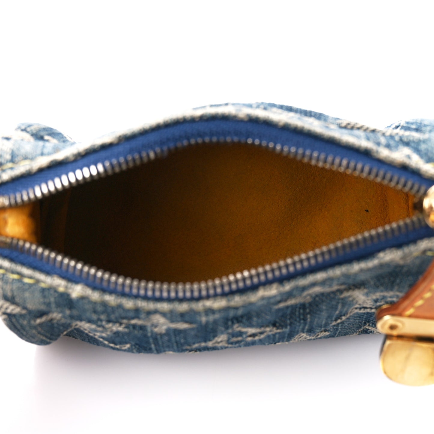Monogram Denim Pochette Speedy PM Key Holder Blue