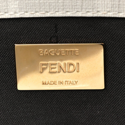 Fendi Glazed Fabric FF Bikini Girls Inlay Baguette Bianco Perla Multicolor 6 of 13
