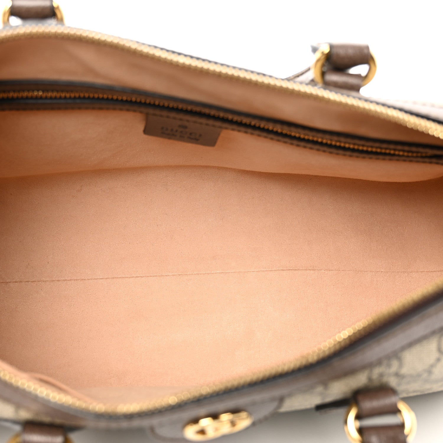 Gucci GG Supreme Monogram Web Medium Ophidia Boston Brown 5 of 9