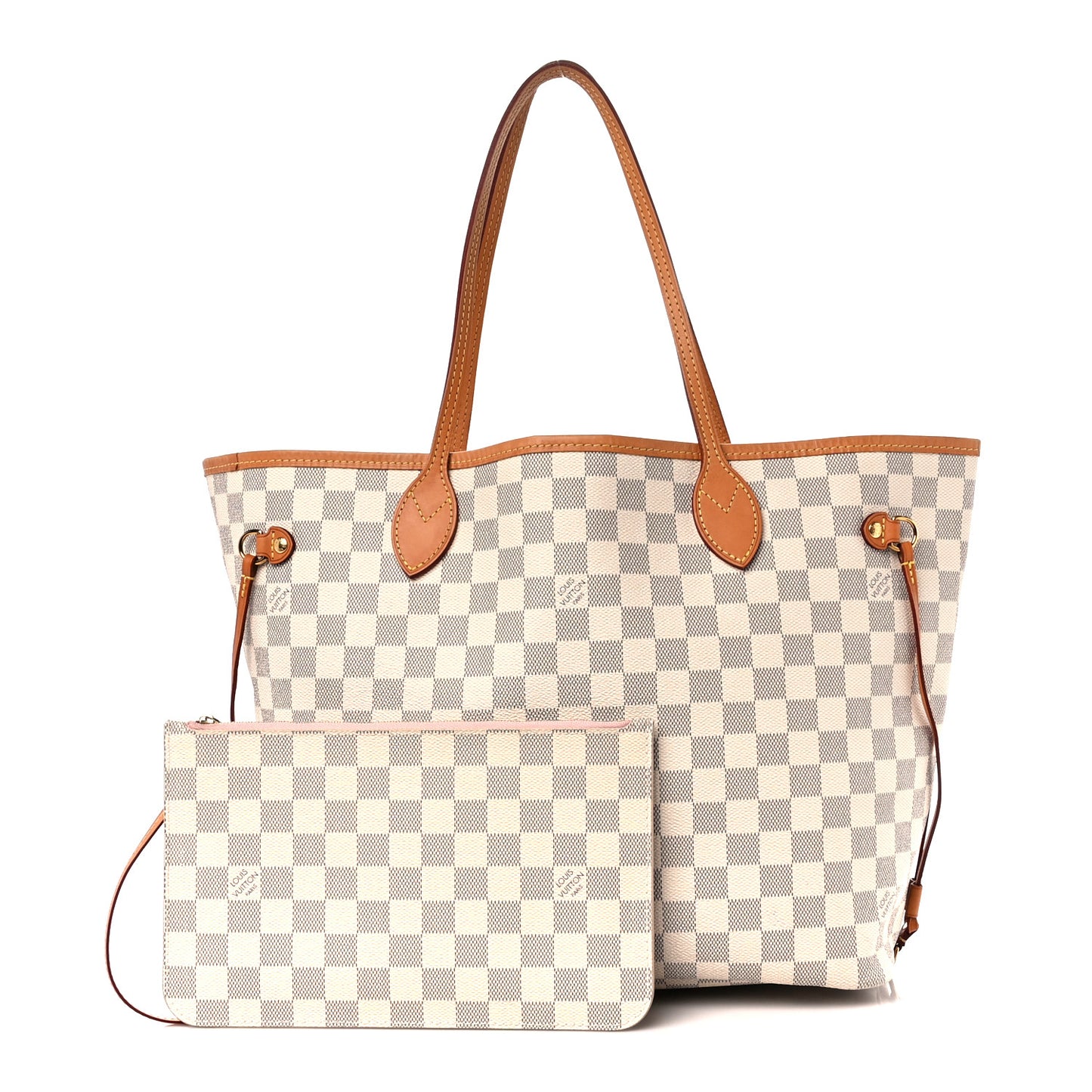 Damier Azur Neo Neverfull MM Rose Ballerine