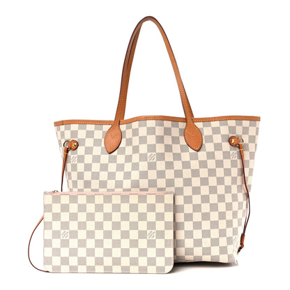 Louis Vuitton Damier Azur Neo Neverfull MM Rose Ballerine 1 of 15