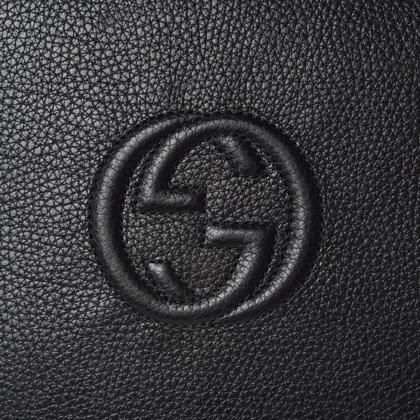 Pebbled Calfskin Soho Document Holder Black