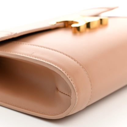 Celine Shiny Calfskin Triomphe Chain Bag Desert Rose 11 of 11