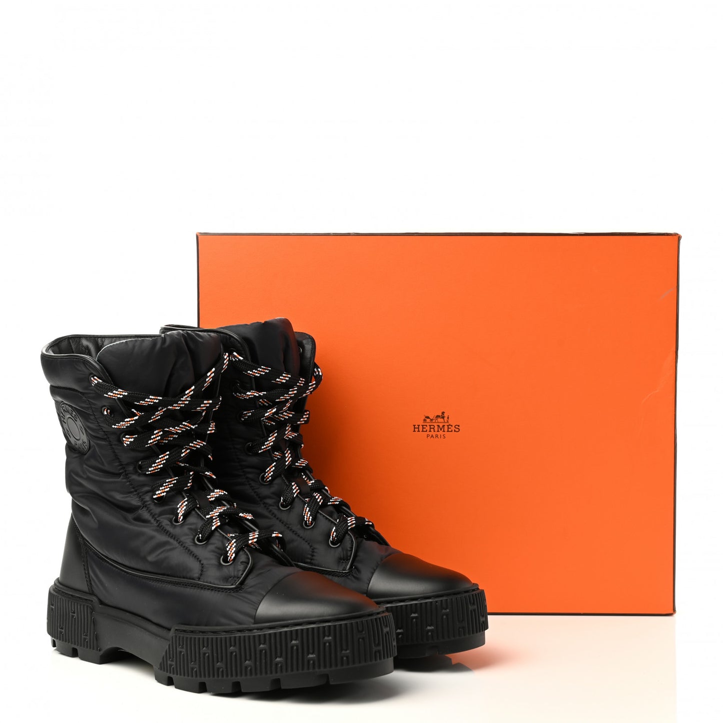 Calfskin Parachute Fresh Ankle Boots 40 Black