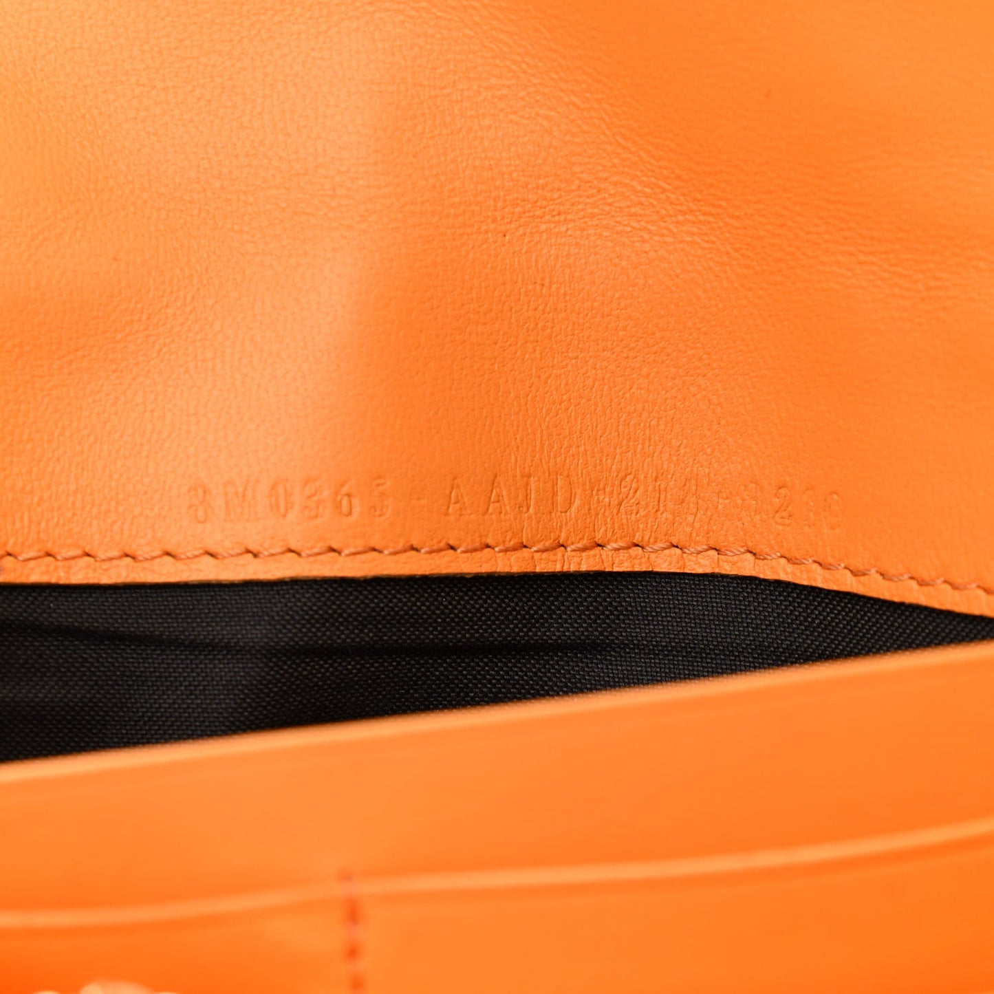 Nappa Matisse FF Embossed Continental Wallet On Chain Clementine