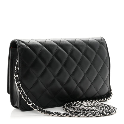 Chanel Calfskin Quilted Cambon Wallet on Chain WOC Black 3 of 12