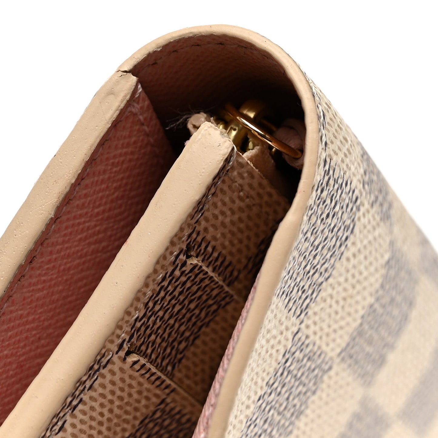 Damier Azur Emilie Wallet Rose Ballerine