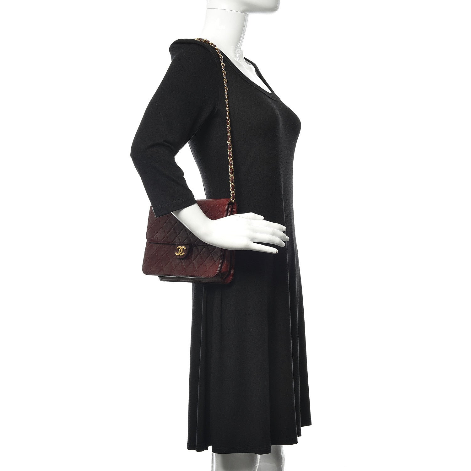 Chanel Lambskin Quilted Small Single Flap Bordeaux 2 of 13