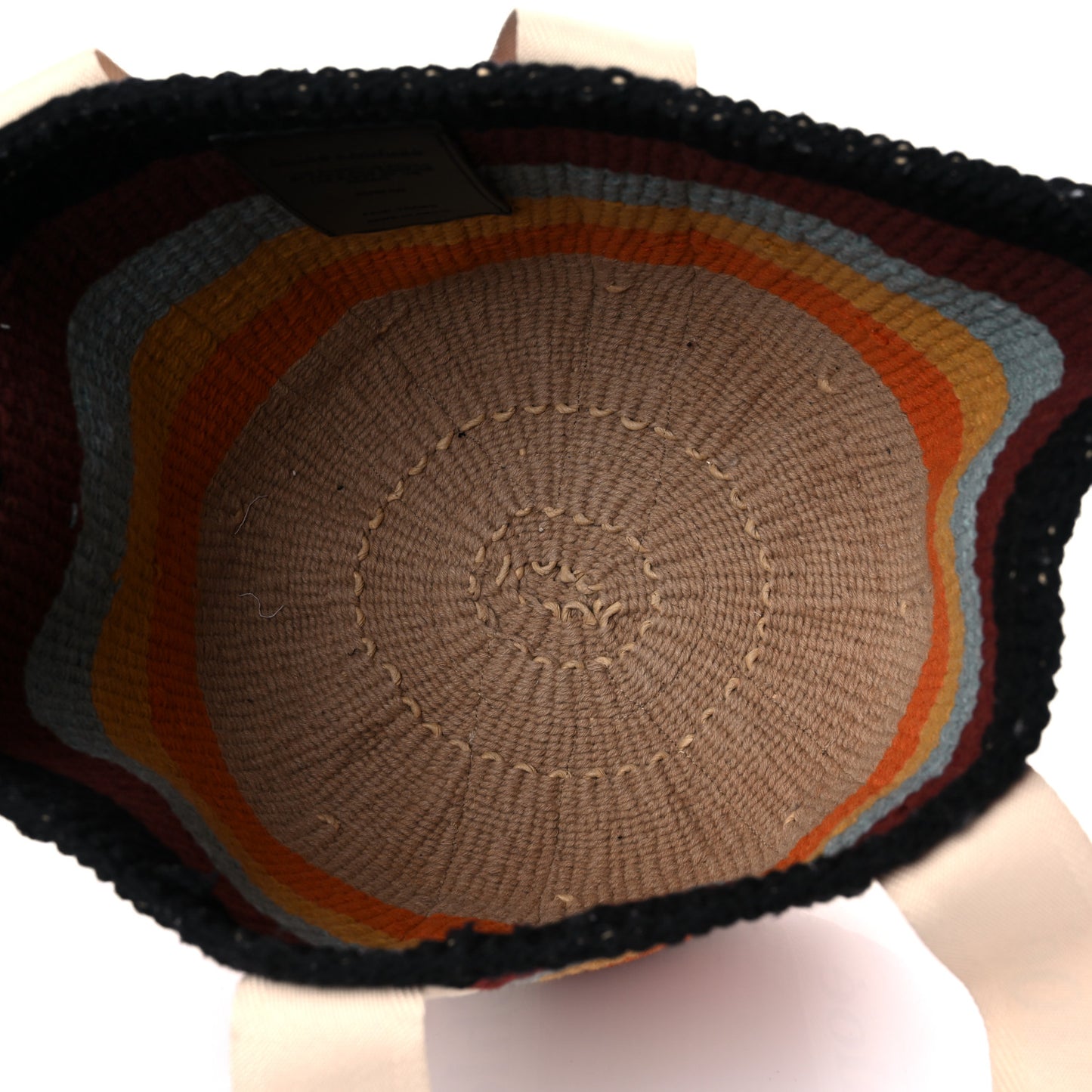 X MIFUKO Woven Large Woody Basket Tote Multicolor