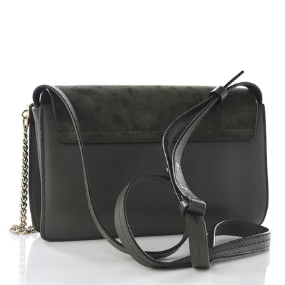 Chloe Suede Calfskin Small Faye Shoulder Bag Deep Forest 2 of 8