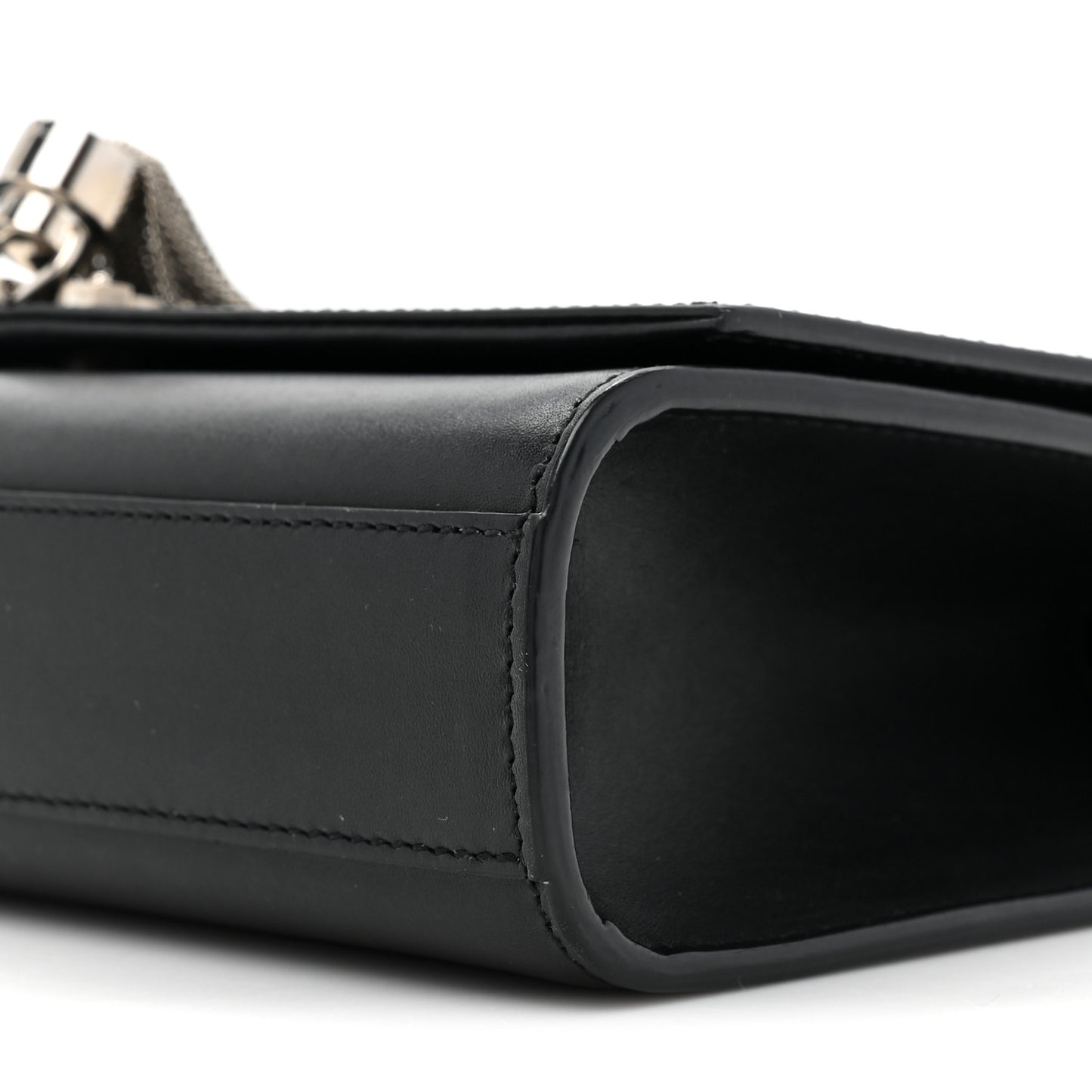 Smooth Calfskin Medium Classic Monogram Kate Tassel Satchel Black
