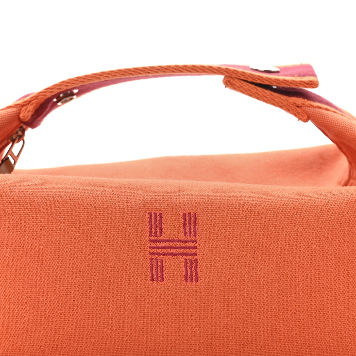 Canvas Small Bride-A-Brac Pouch Orange Burgundy