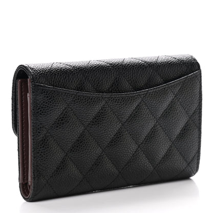 Chanel Caviar Quilted Medium Flap Wallet Black 3 of 9