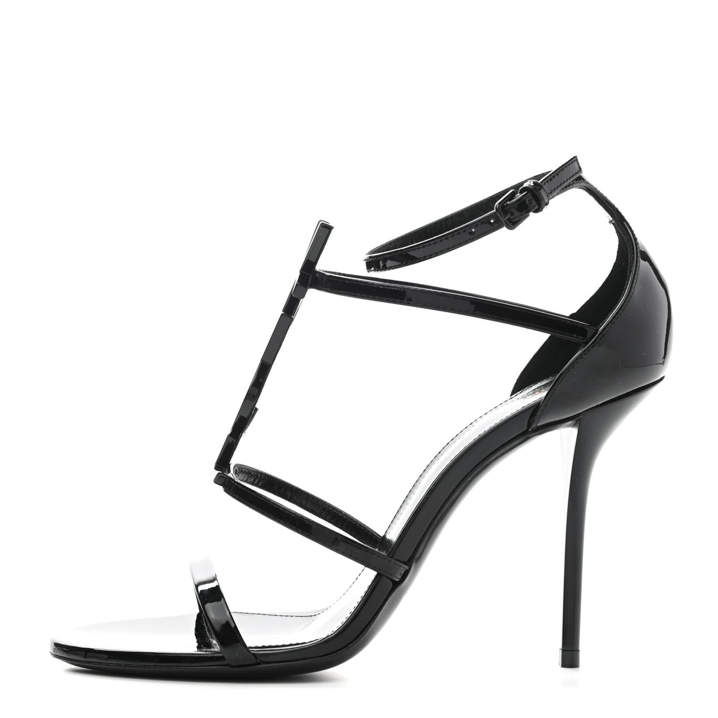 Patent Calfskin Cassandra 110 Sandals 37.5 Black