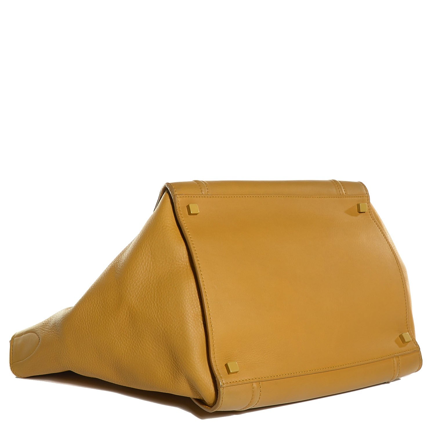 Celine Supple Calfskin Medium Phantom Luggage Curry 4 of 9