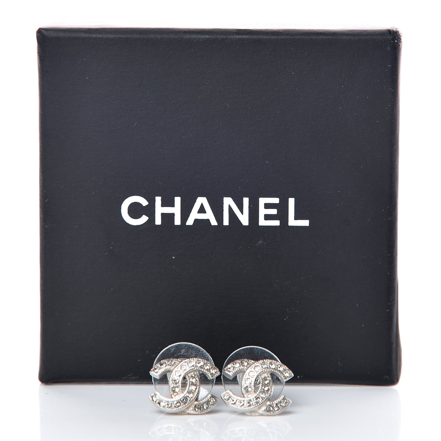 Crystal CC Earrings Silver