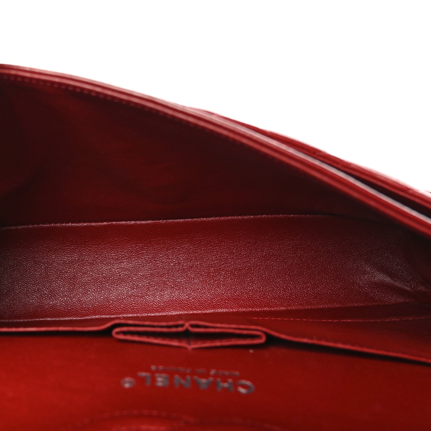 Chanel Lambskin Quilted Medium Double Flap Dark Red 5 of 11