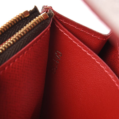 Louis Vuitton Damier Ebene Caissa Wallet Cherry 7 of 10