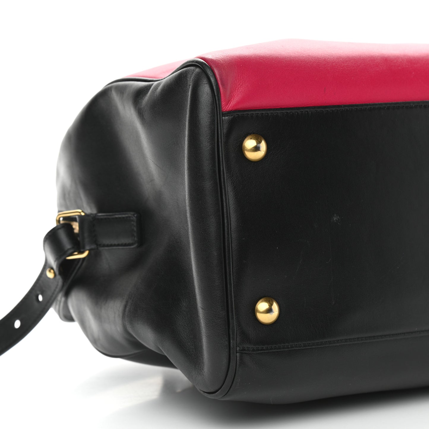 Smooth Calfskin Bi-Color Duffle 6 Fuchsia Black