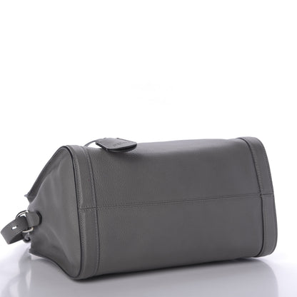 Alexander McQueen Pebbled Calfskin Small Skull Padlock Zip Around Tote Dark Grey 5 of 10