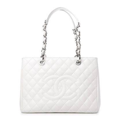 Chanel Caviar Quilted Grand Shopping Tote GST White 1 of 11
