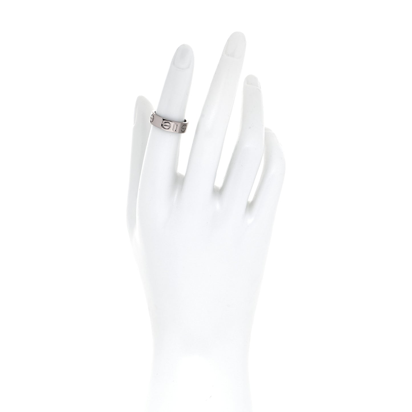 18K White Gold 5.5mm LOVE Ring 50 5.25