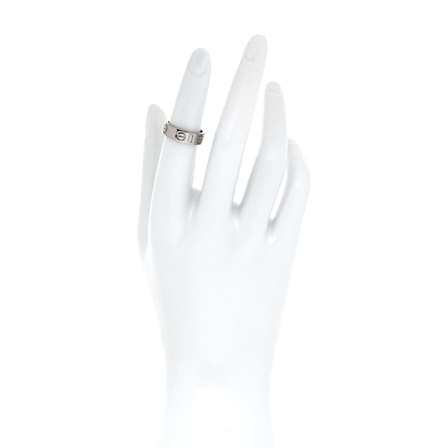 Cartier 18K White Gold 5.5mm LOVE Ring 50 5.25 2 of 4