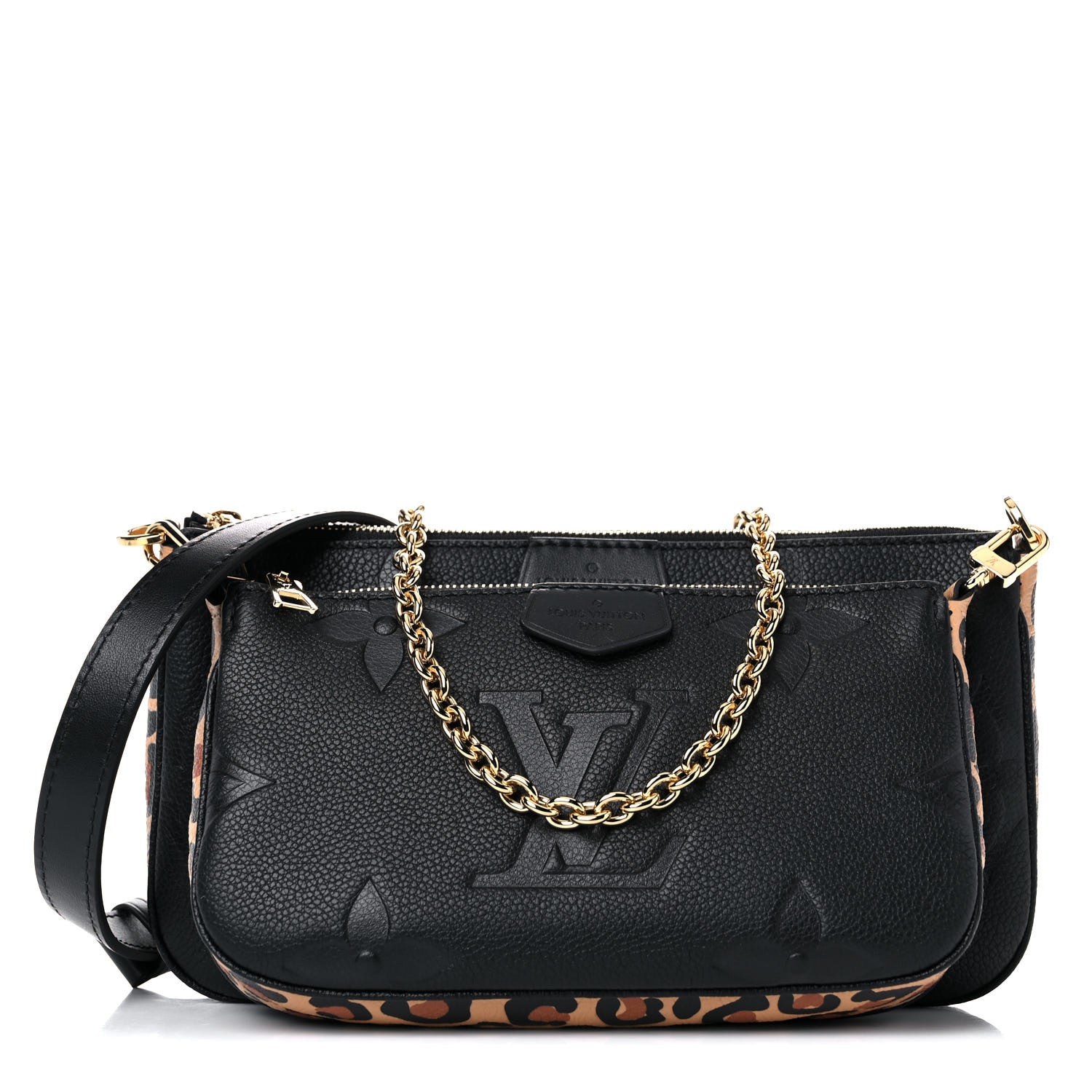 Louis Vuitton Empreinte Monogram Giant Wild At Heart Multi Pochette Accessories Black 1 of 9