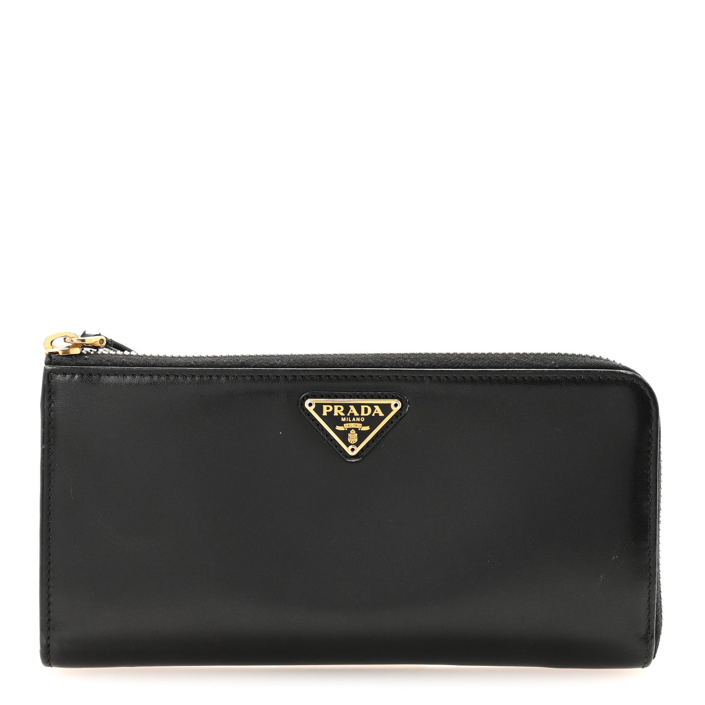 Spazzolato Triangle Half Zip Wallet Black