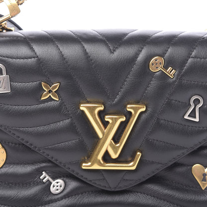 Louis Vuitton Calfskin Love Lock New Wave Chain MM Black 9 of 10