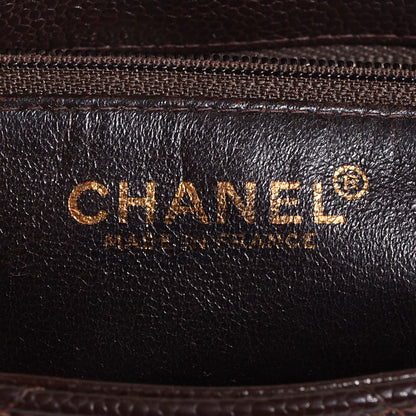 Chanel Caviar Medallion Tote Dark Brown 6 of 7