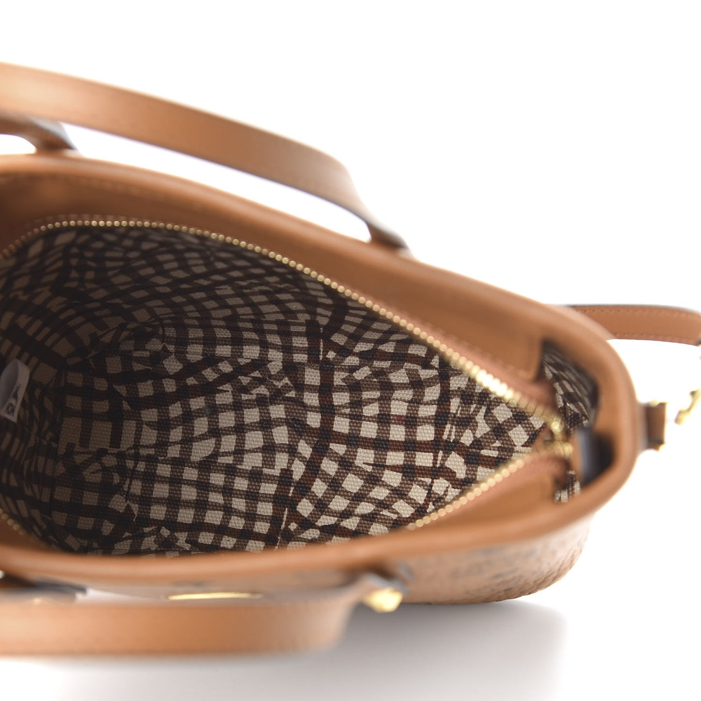 Visetos Mini Anya Top Zip Shopper Tote Cognac