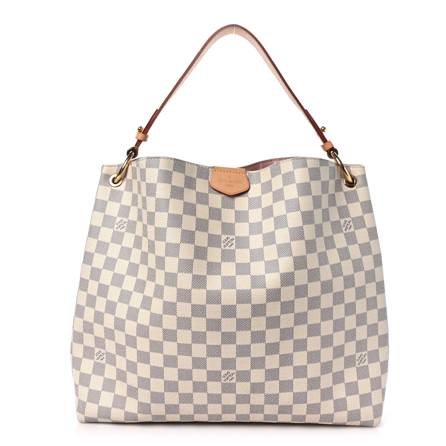 Louis Vuitton Damier Azur Graceful MM Rose Ballerine 1 of 9