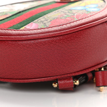 Gucci GG Supreme Monogram Web Flora Mini Ophidia Round Backpack Red 10 of 10