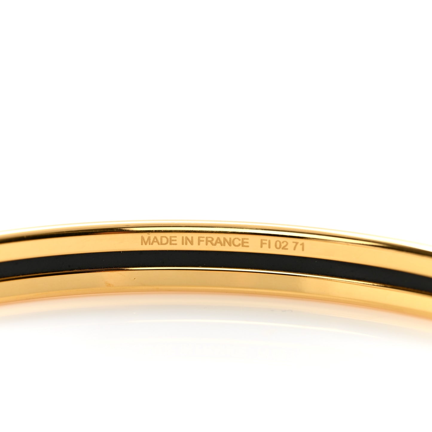 Enamel Printed Reaction En Chaines Extra Narrow Bracelet 70 Or Black