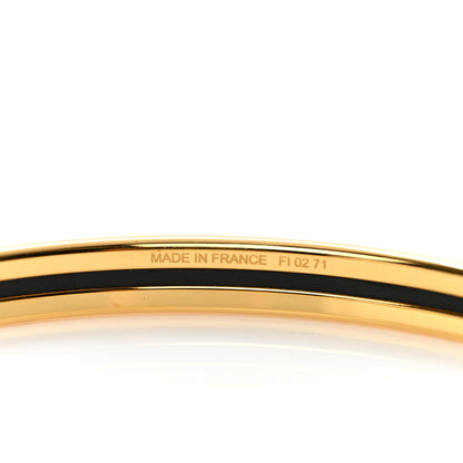 Hermes Enamel Printed Reaction En Chaines Extra Narrow Bracelet 70 Or Black 4 of 5