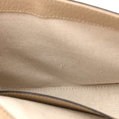 Gucci GG Supreme Monogram Textured Dollar Calfskin Web Mini Horsebit 1955 Shoulder Bag Beige Mystic White Oatmeal 11 of 12