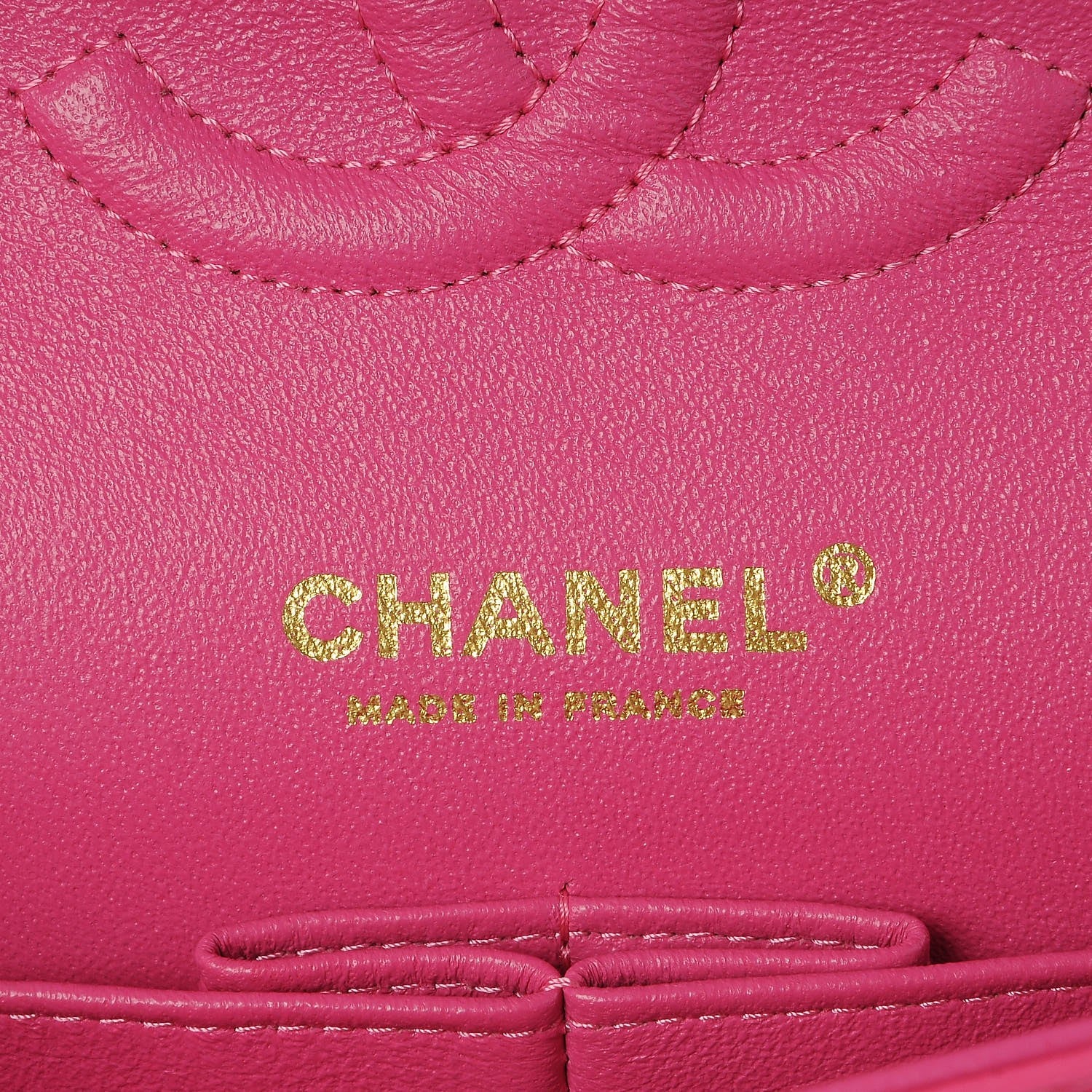 Chanel Lambskin Chevron Quilted Medium Double Flap Pink 7 of 9