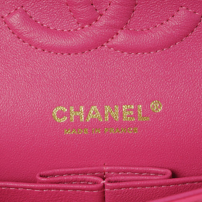 Chanel Lambskin Chevron Quilted Medium Double Flap Pink 7 of 9