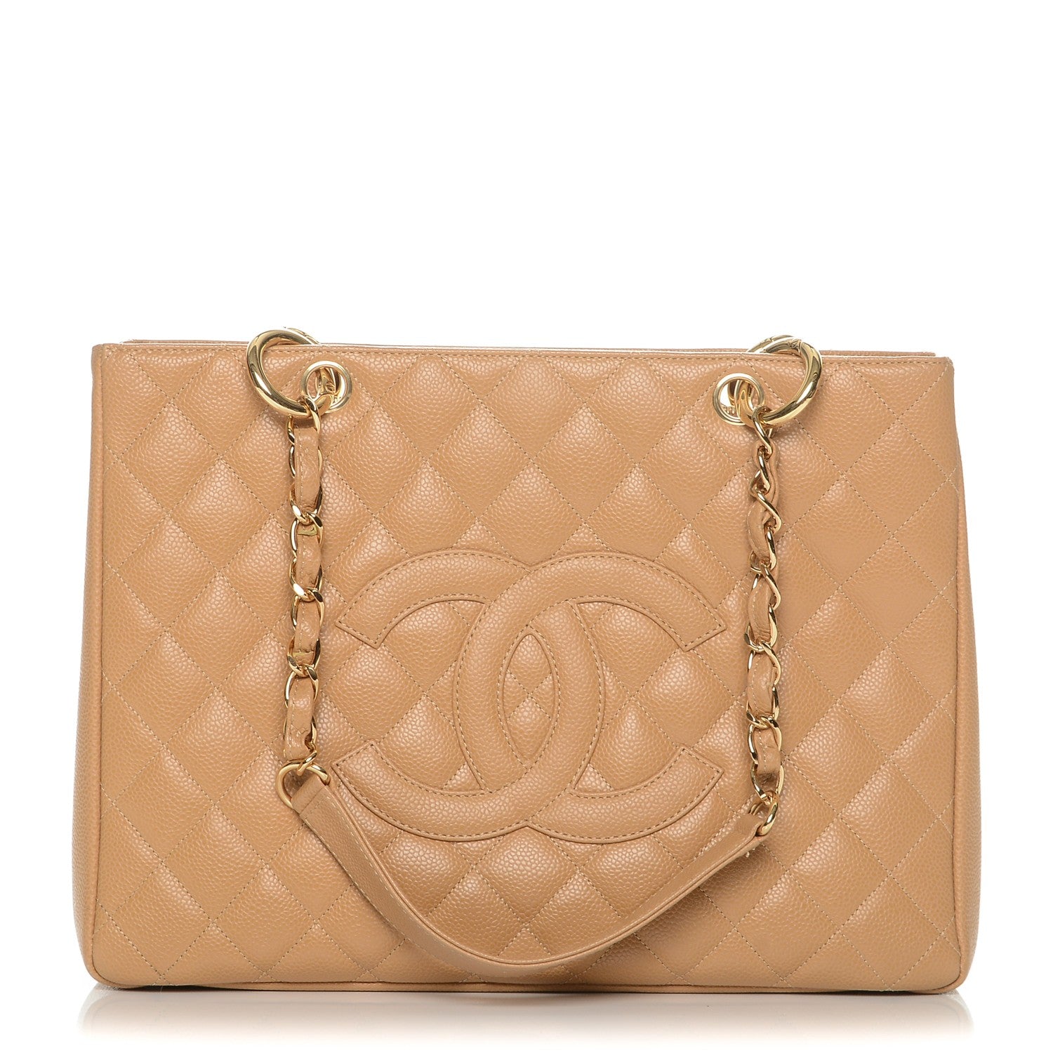 Chanel Caviar Quilted Grand Shopping Tote GST Beige 1 of 7