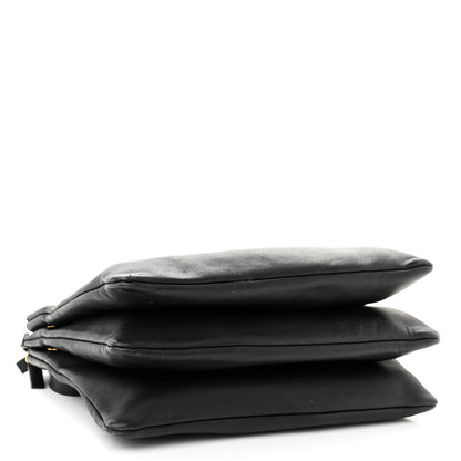 Celine Lambskin Small Trio Crossbody Bag Black 4 of 14