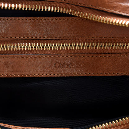 Chloe Tumbled Lambskin Medium Ethel Satchel Nutmeg Moka 7 of 8