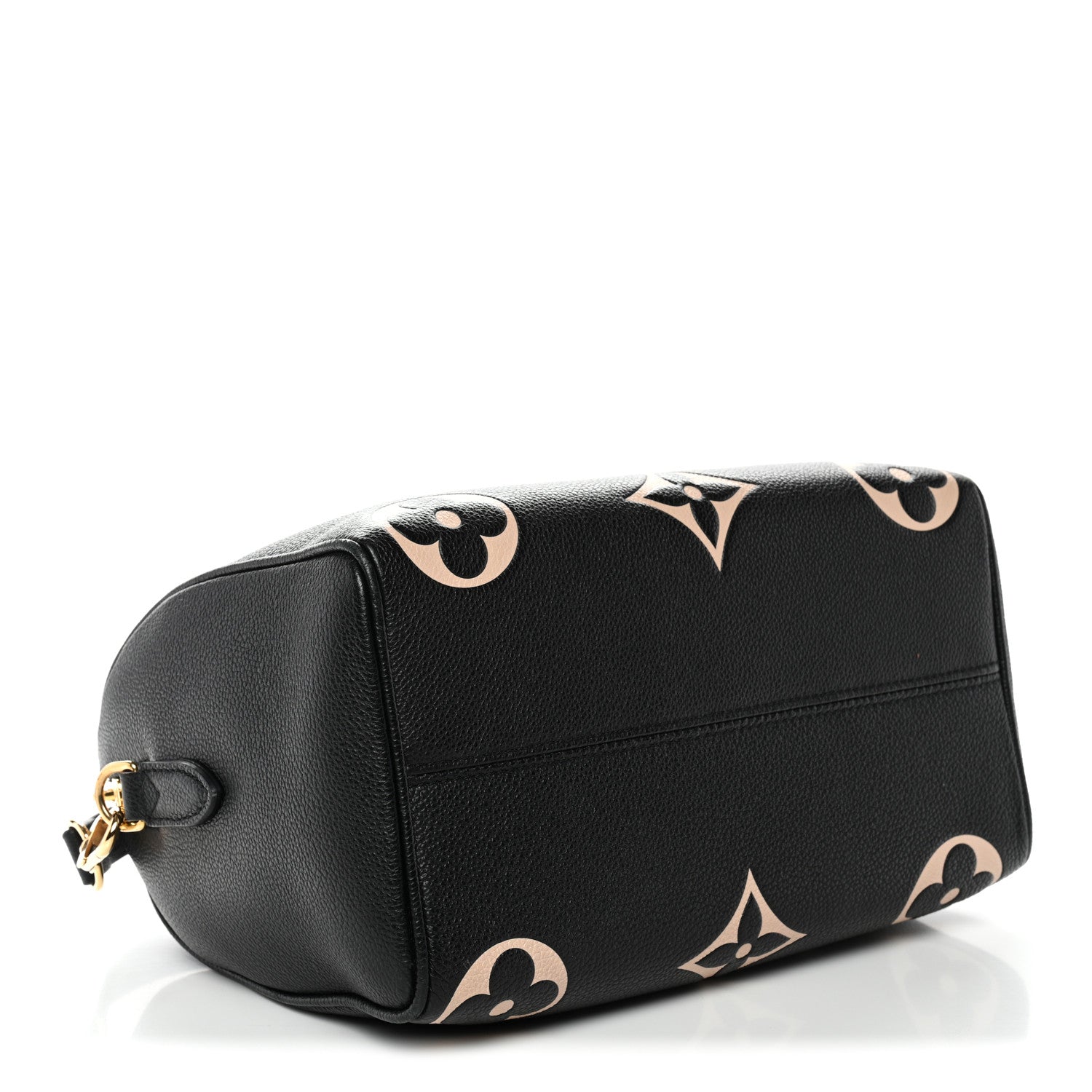 Louis Vuitton Empreinte Monogram Giant Speedy Bandouliere 25 Black Beige 4 of 10
