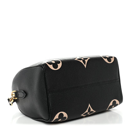 Louis Vuitton Empreinte Monogram Giant Speedy Bandouliere 25 Black Beige 4 of 10